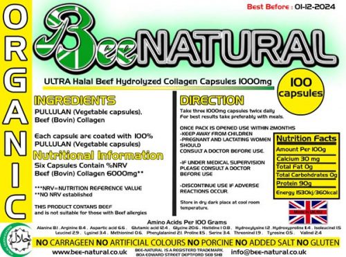 100 Ultra Halal Pullulan BEEF Orgainc Pack Design Label