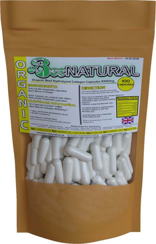 ULTRA Organic Halal 100 Beef Bovin Collagen 1000mg Capsules